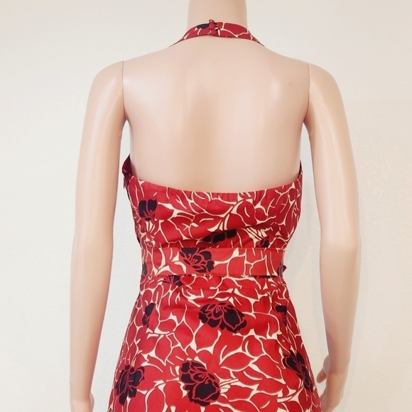 Ann Taylor Silk Floral Halter Dress Size 10P - Picture 8 of 13